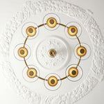 Solara LED Chandelier in Brass and Glass for Modern Interiors