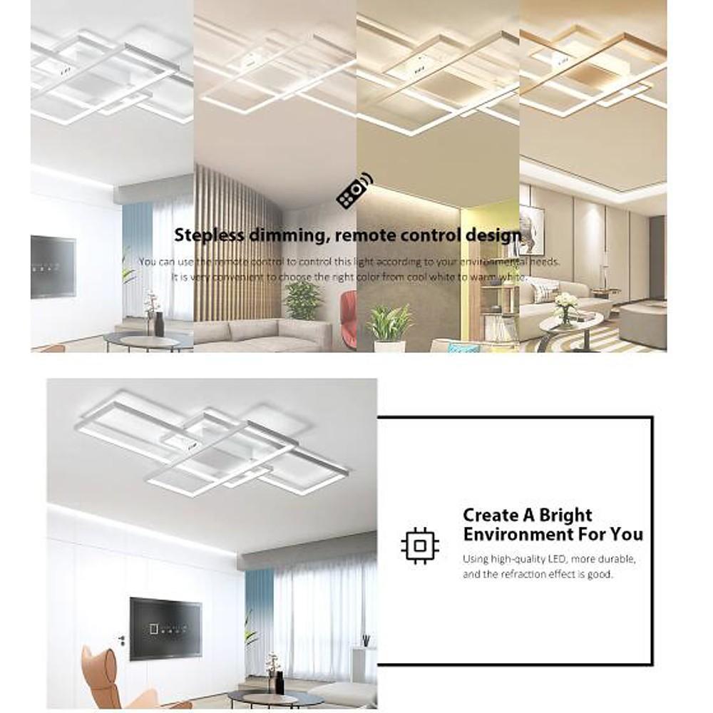 Abstract Rectangles LED Flush Mount Ceiling Light in Modern Minimalist Style
