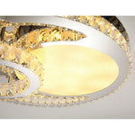 Lumina Crystal Flush Mount Ceiling Light in Stainless Steel