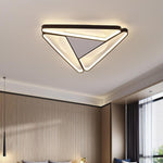 Modern Geometric LED Flush Mount Ceiling Light for Living Room and Bedroom