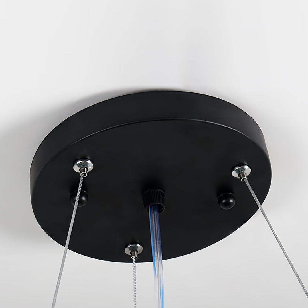 Swallowtail Wrought Iron LED Chandelier | Modern Geometric Pendant Light