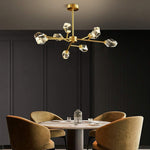 Aurelia Sputnik Crystal Chandelier – 9-Light Modern Gold Pendant for Dining Room