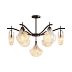 Shell Chandelier Modern Luxury Ceiling Light in Copper, Nickel, or Black