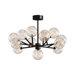 Celestial Glass Globe Chandelier – Modern Molecular LED Pendant for Dining and Living Spaces