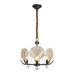 Modern Copper Shell Glass Chandelier for Dining Room and Living Room