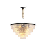 Modern Minimalist Full-Copper Chandelier with Clear Glass Shades