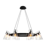 Modern Copper Chandelier with Acrylic Shades for Dining and Living Spaces