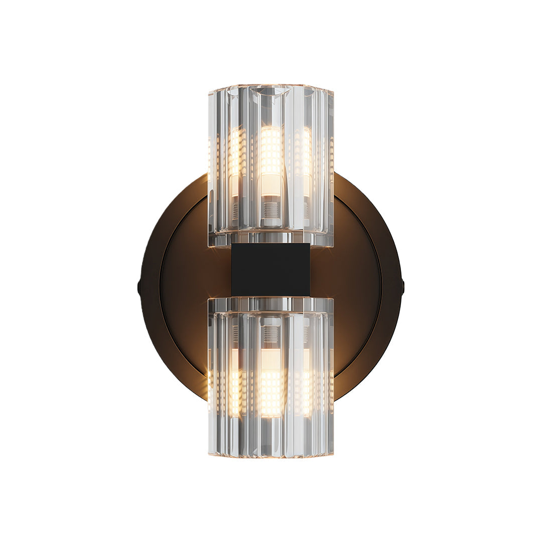 Aurelia Crystal Wall Sconce in Copper, Nickel, or Black – Modern Luxury Lighting