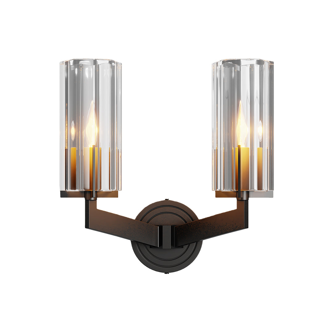 Minimalist Copper Wall Sconce with Glass Shade for Modern Interiors