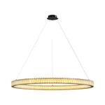 Aurelia Circular LED Chandelier in Copper, Chrome, or Black
