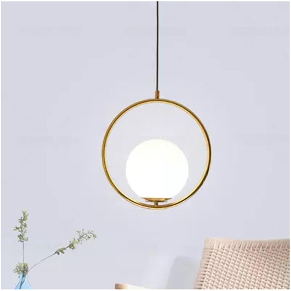 Aurelia Globe Pendant Light in Gold and Glass