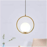 Aurelia Globe Pendant Light in Gold and Glass