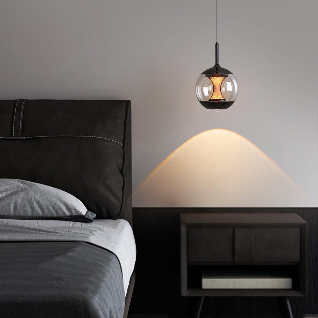 Orb Pendant Light – Italian Aluminum & Glass Ceiling Lamp, Dimmable LED