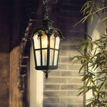 Outdoor Ceiling Lantern in Cast Aluminum with Clear Glass Shade