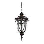 European-Style Black Aluminum Pendant Light with Glass Shade for Outdoor & Indoor Use