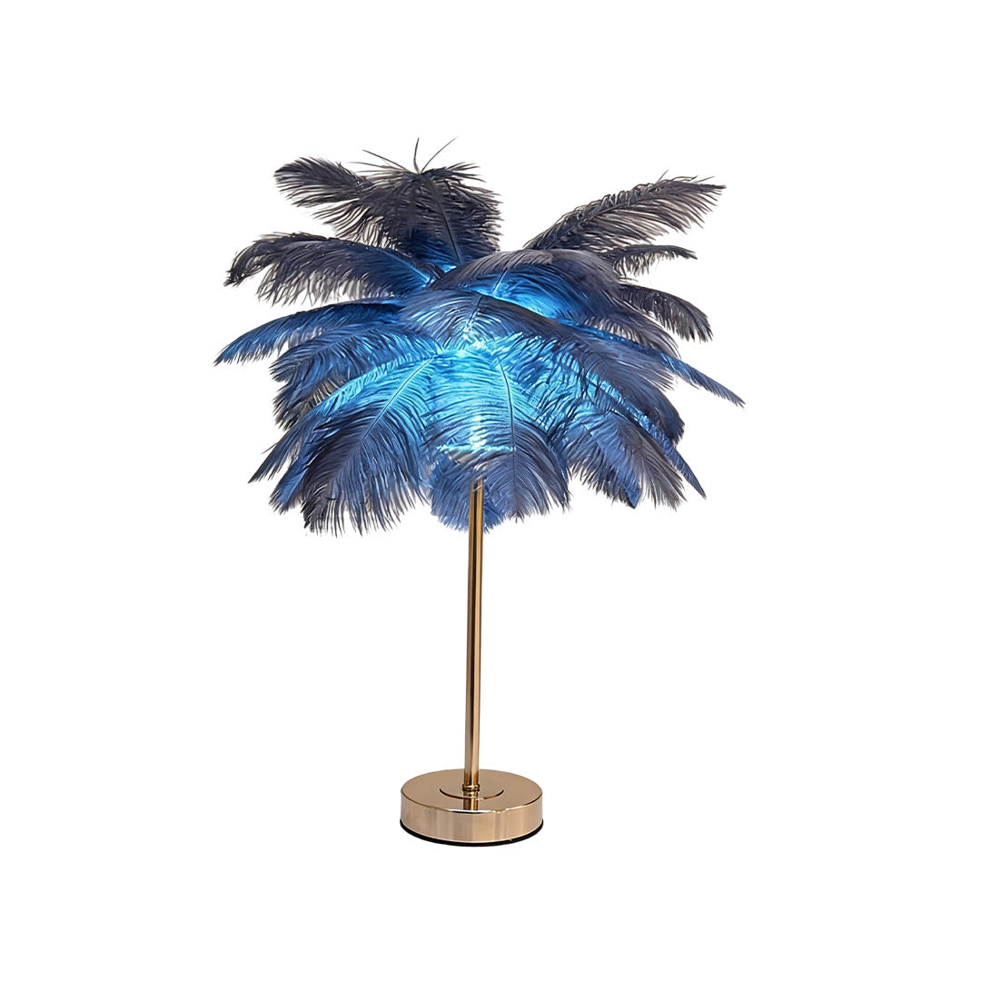 Aurelia Feather Table Lamp – Nordic Designer Night Light with Touch Control