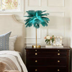 Aurelia Feather Table Lamp – Nordic Designer Night Light with Touch Control