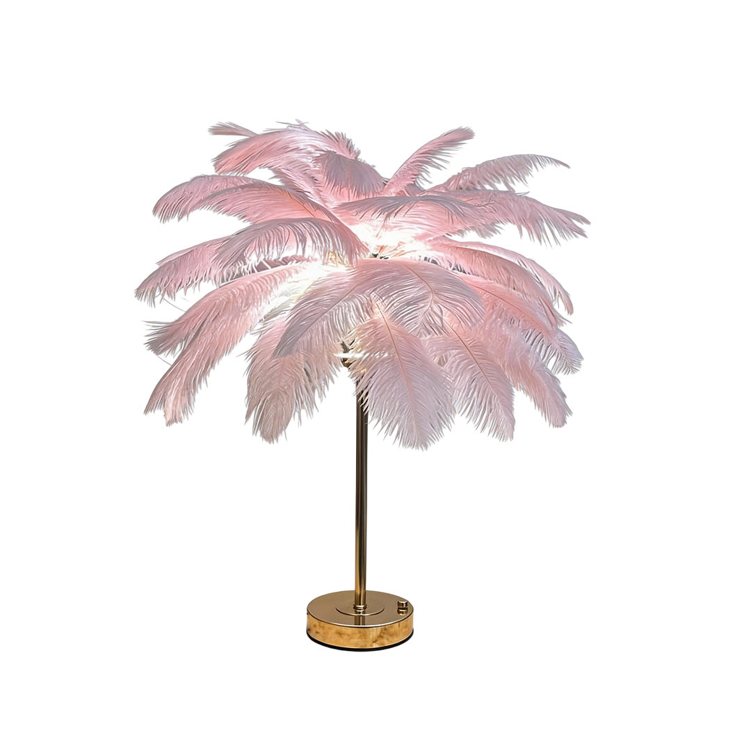 Aurelia Feather Table Lamp – Nordic Designer Night Light with Touch Control