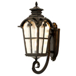 Vintage Glass Outdoor Wall Light – Black European-Style Waterproof Sconce
