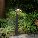 Fan-Shaped LED Lawn Pole Lamp with Motion Sensor for Modern Landscape Lighting