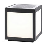 Black Square Cube Outdoor Post Led Pier Mount Light