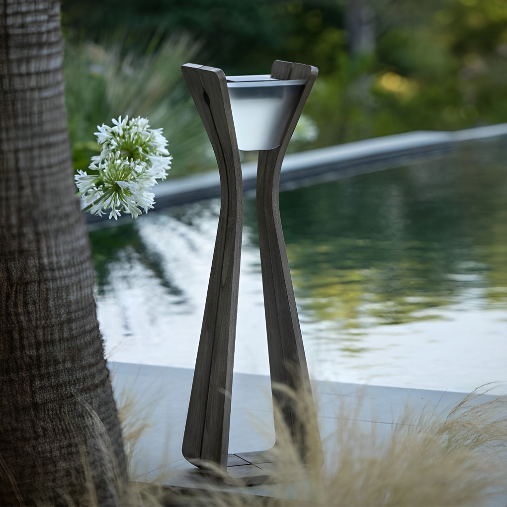 Modern Outdoor Floor Lamps for Porch and Path Lighting in Stainless Steel