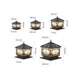 European Solar Pillar Lights for Garden, Waterproof Aluminum Fence Lamp