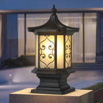 European-Style Outdoor Pillar Lanterns for Gate and Garden, Waterproof Die-Cast Aluminum