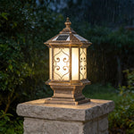 European-Style Outdoor Pillar Lanterns for Gate and Garden, Waterproof Die-Cast Aluminum