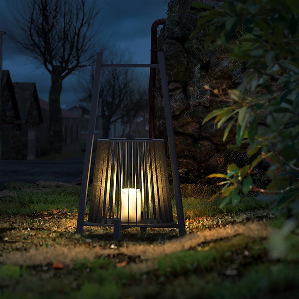 Outdoor Grid Imitation Candle Shaped Lantern Waterproof Led Landscape Lighting