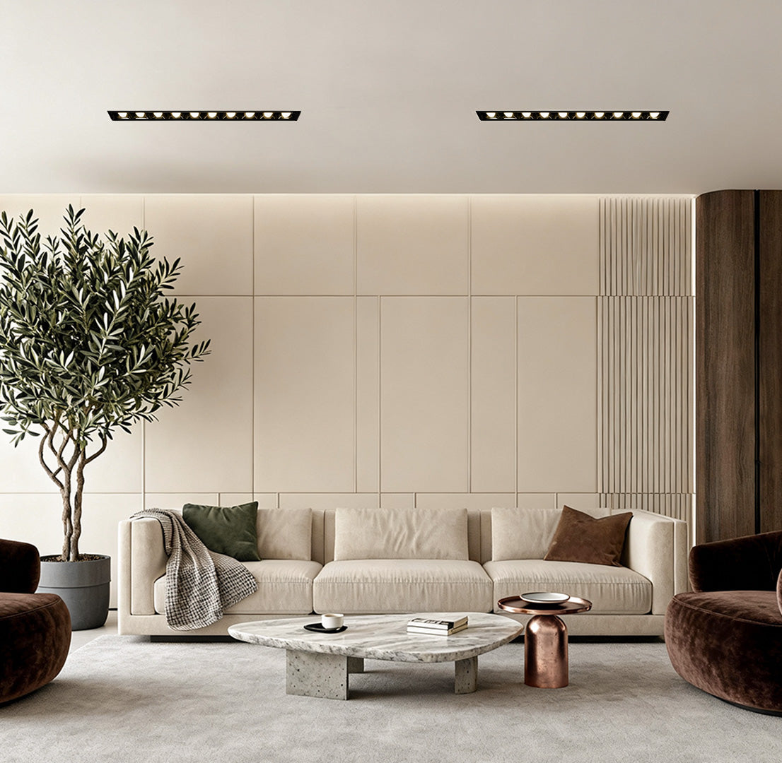 Architectural LED Linear Recessed Downlight, Frameless Ceiling Spot Light