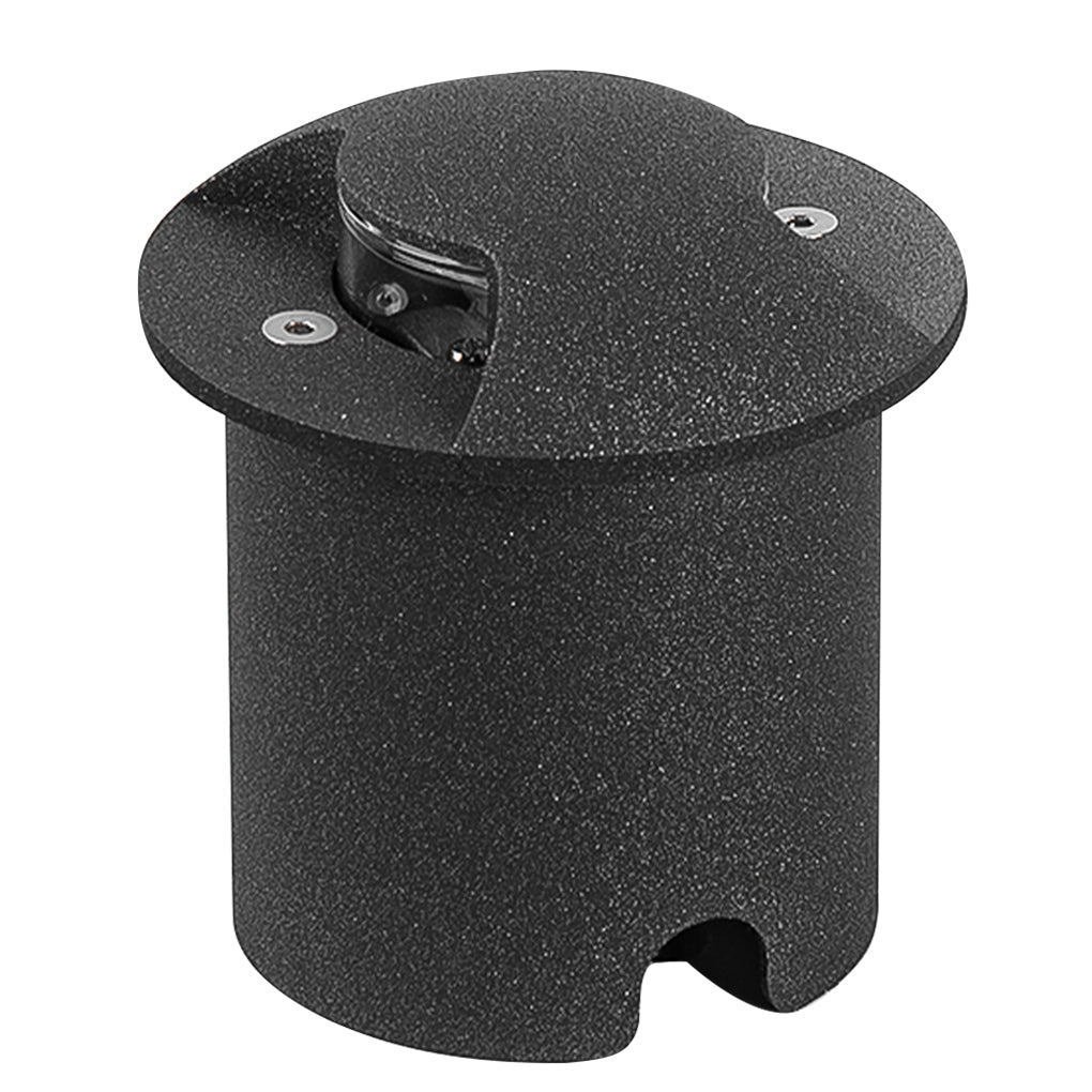 Architectural LED Step Light in Flash Black for Outdoor Stairs and Pathways