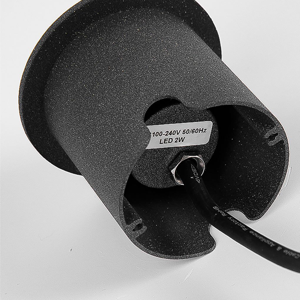 Architectural LED Step Light in Flash Black for Outdoor Stairs and Pathways