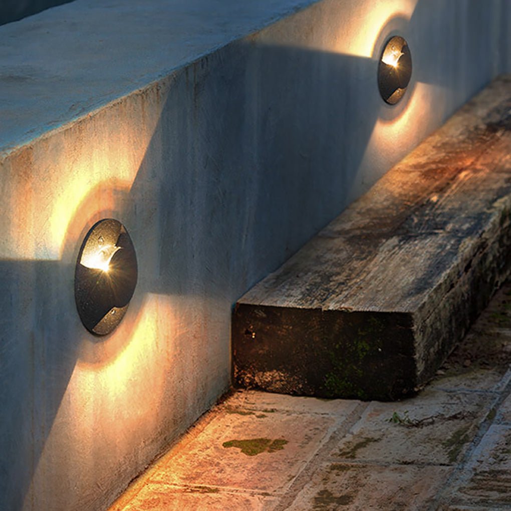 Architectural LED Step Light in Flash Black for Outdoor Stairs and Pathways