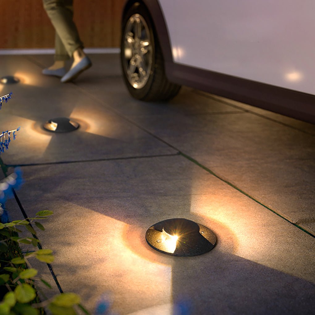 Architectural LED Step Light in Flash Black for Outdoor Stairs and Pathways