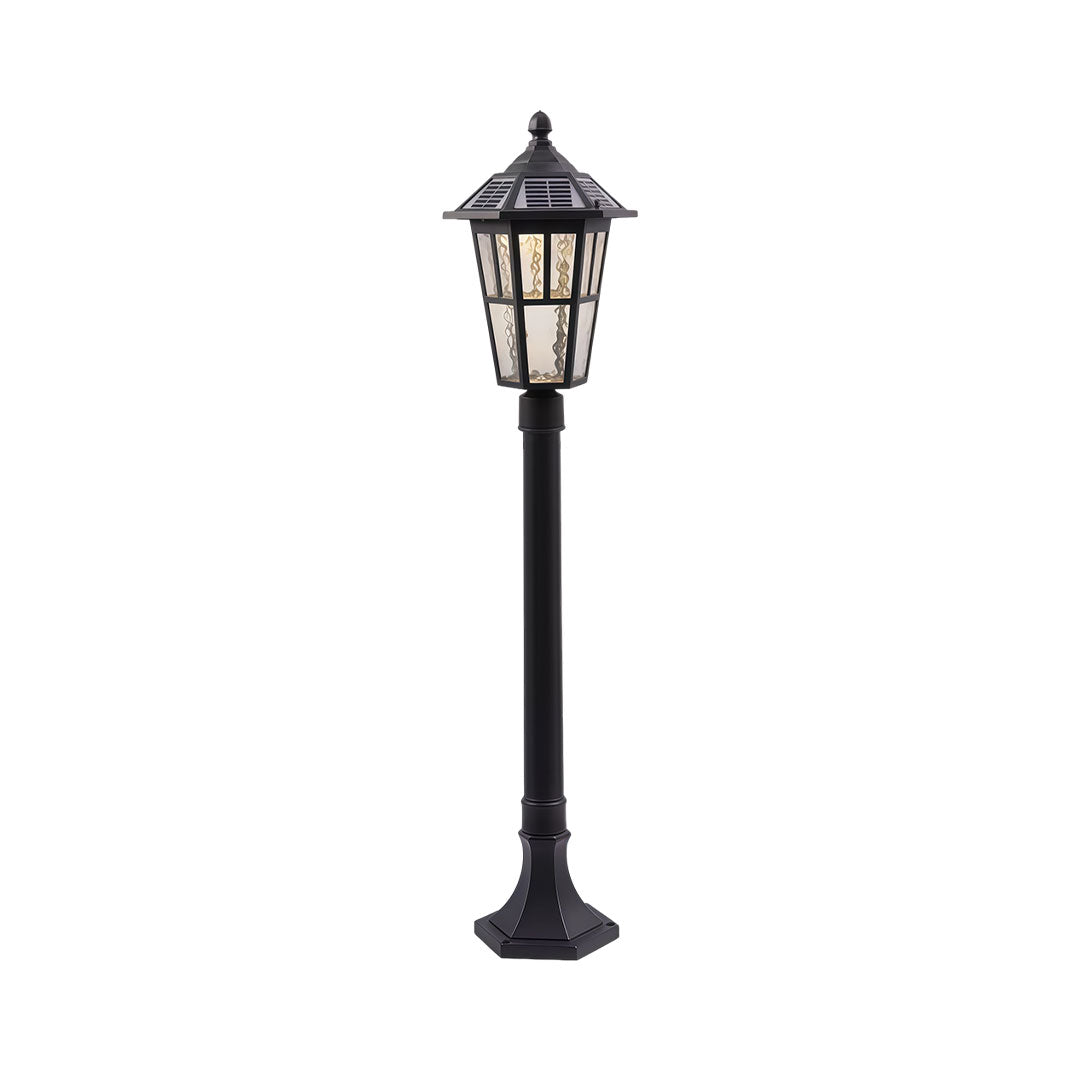 Minimalist Outdoor Path Light in Black Aluminum with Clear Glass