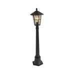 Minimalist Outdoor Path Light in Black Aluminum with Clear Glass