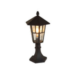 Minimalist Outdoor Path Light in Black Aluminum with Clear Glass