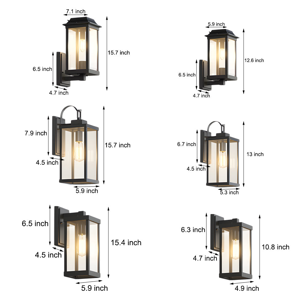 Minimalist Waterproof Outdoor Wall Sconce in Matte Black Aluminum