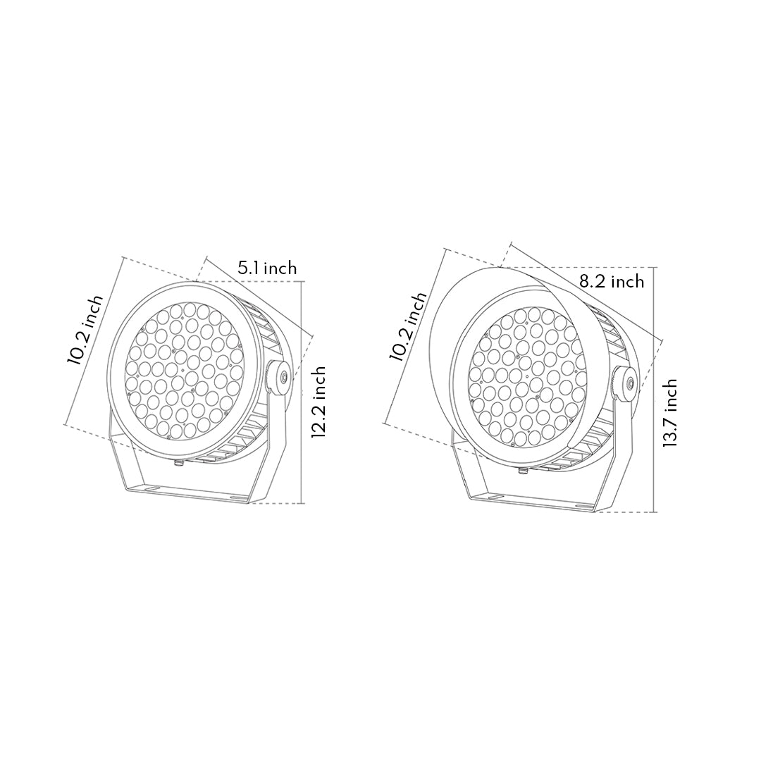 Architectural Outdoor LED Garden Spotlights, 3000K Warm White, IP65 Waterproof