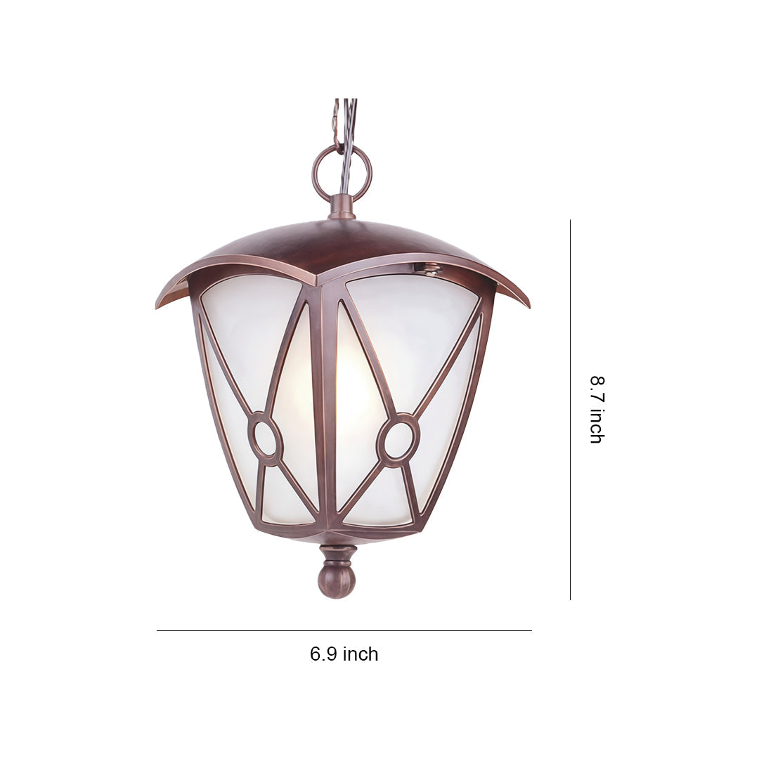 Black Aluminum LED Pendant Light with Clear Glass Shade for Outdoor Covered Patios