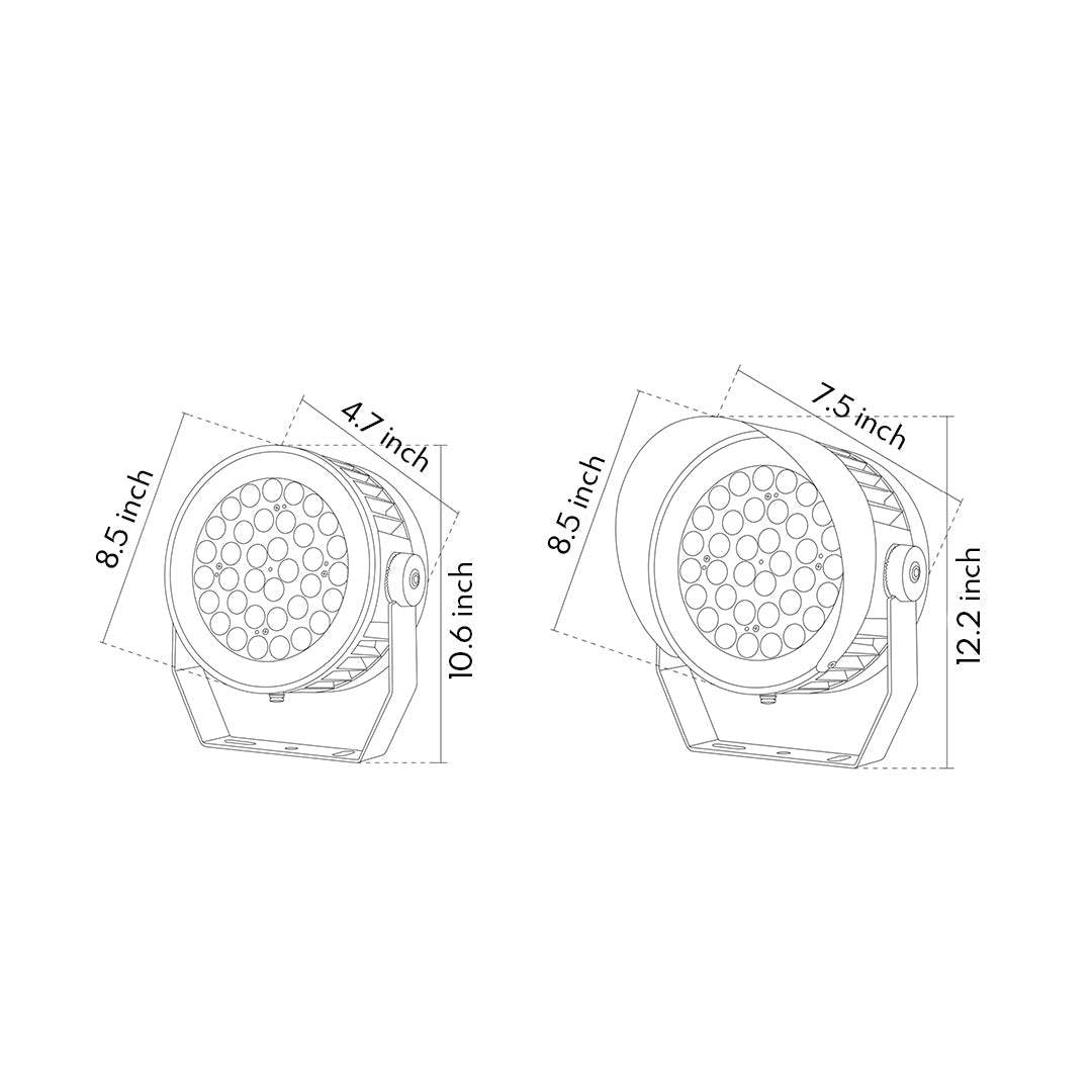 Round LED Landscape Spotlights for Architectural Outdoor Lighting