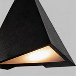 Aurora Triangular LED Outdoor Wall Sconce in Gray Stainless Steel