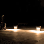 Minimalist Outdoor LED Path Light in Warm Gray for Modern Courtyards