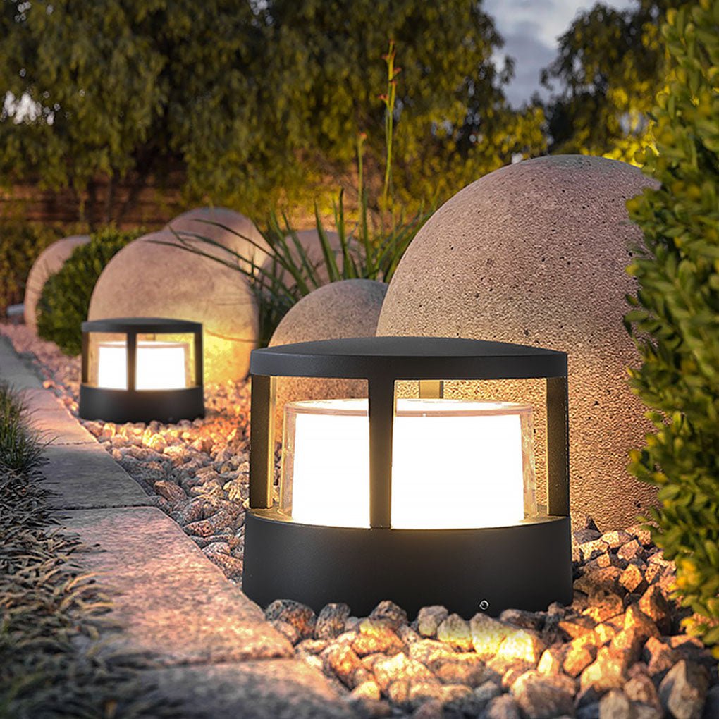 Modern LED Multi-Mount Lantern for Outdoor Walls, Walkways, and Posts