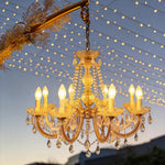 Lumière Cascade Outdoor Pendant Light in Chrome and Acrylic