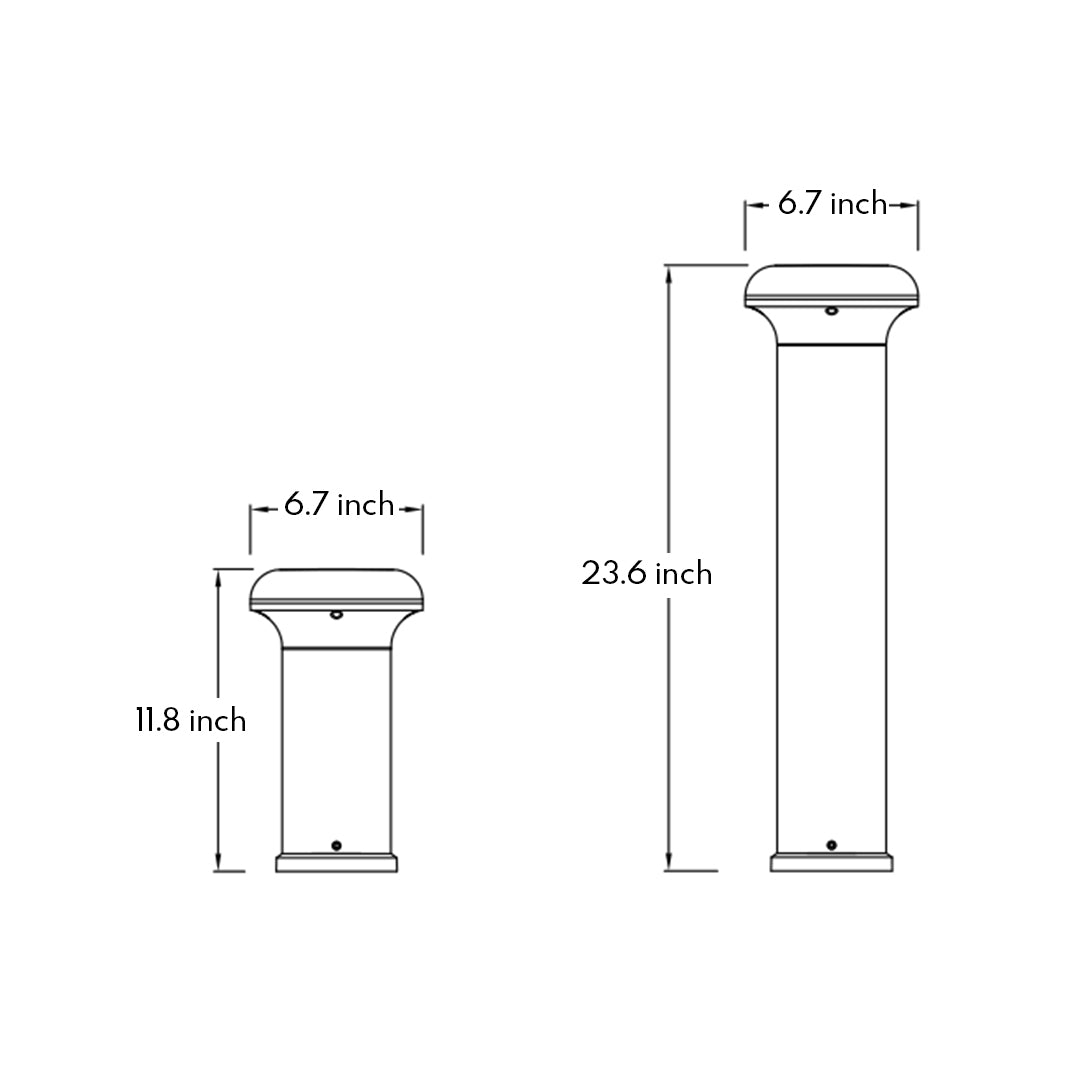 Modern Dome Bollard Light for Pathways & Gardens | 12W LED Outdoor
