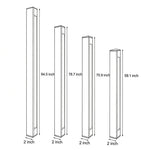 Modern Solar Linear Wall Light Waterproof Black Outdoor LED