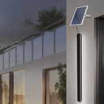 Modern Solar Linear Wall Light Waterproof Black Outdoor LED
