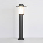 Modern Landscape Bollard Light with Warm LED Illumination for Pathways and Gardens